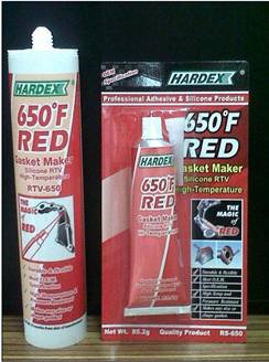 HARDEX Hi Temp Red Gasket Maker ซิลิโคนปะเก็นเหลวชนิดสีแดง หรือกาวแดงทนความร้อนสูงถึง 343 องศาเซลเซียส